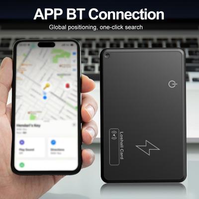 Bezdrátové nabíjení Peněženka Tracker Card Ultratenký design Přenosný GPS lokátor kompatibilní s Bluetooth Vodotěsný tenký