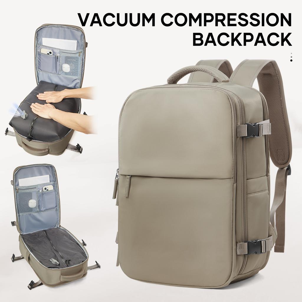 Cabin Airplane Travel Backpack with Air Vacuum Compression Large Laptop Bag Handbag for Women Men
