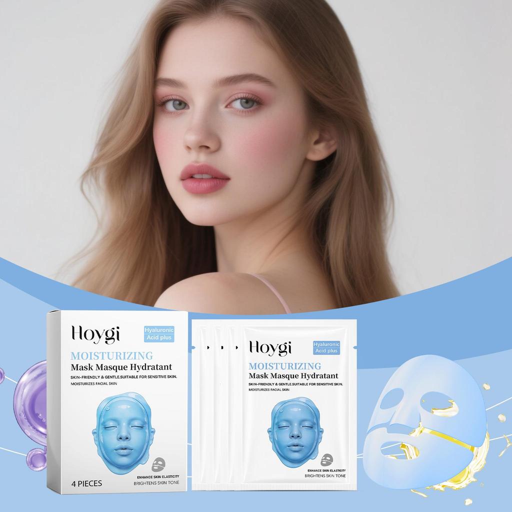 HOYGI Hydrating Brightening Mask for Dry Skin - Moisturizing & Glow Enhancing.