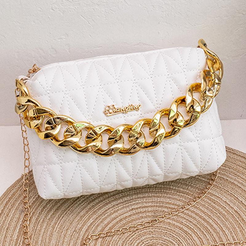 

2022 Ladies Handbag Diamond Chain Shoulder Bag Cross-border Fashion Embroidery Purse