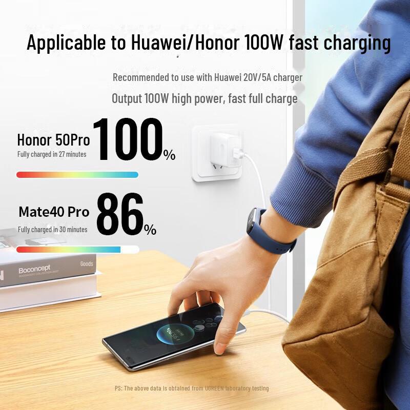 UGREEN 100W/66W Fast Charging Type-C Cable for Huawei Mate60/40/P50