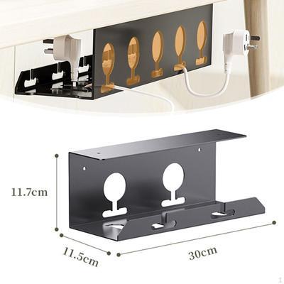 Organizador de Cables de Escritorio Estante para Cables de Ordenador Fácil Instalación Práctico Estante para Cables de Alimentación