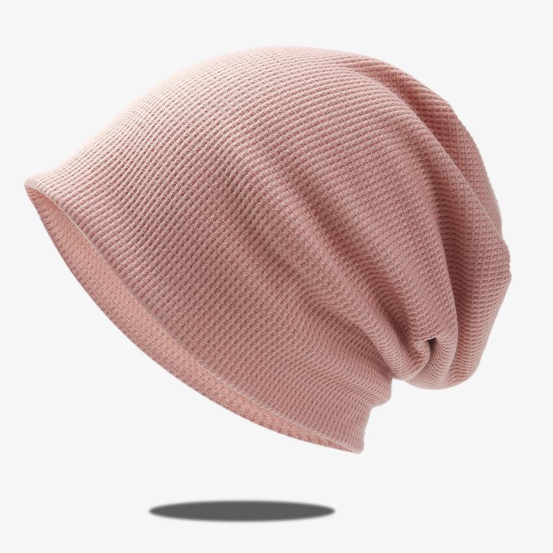 Unisex Winter Fleece-Lined Knitted Slouchy Beanie for Large Head Sizes