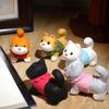 Christmas Decorations Wooden Kitten Couple Sculpture Home Decoration Handmade Wood Carving Kitten Ornaments Desktop Crafts Gift