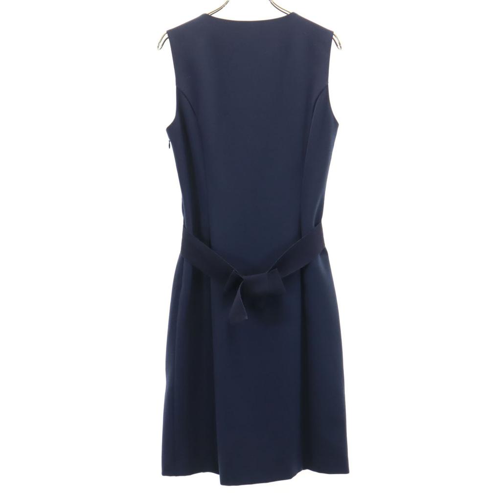 LOVEMOSCHINO Made in Italy Wool Blend No sleeve one piece 6 Navy Women Used