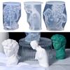 Sculpture-shape Silicone Mold Reusable Clay Mold for Epoxy Resin Casting Making Pillar Candle Resin Ornaments DIY Crafts