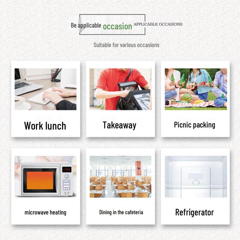 Disposable 6-Compartment Rectangular Food Container (150 Sets)