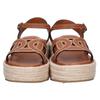 TOD'S Excellent Condition XXW17L0IJ00MIDS410 Platform Logo Kate Wedge Sandals Shoes 36 BrownUsed