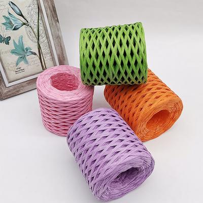 1 Roll Raffia Yarn Decorative Widely Applied Wrapping Gift Raffia Straw Packaging Paper Yarn for DIY