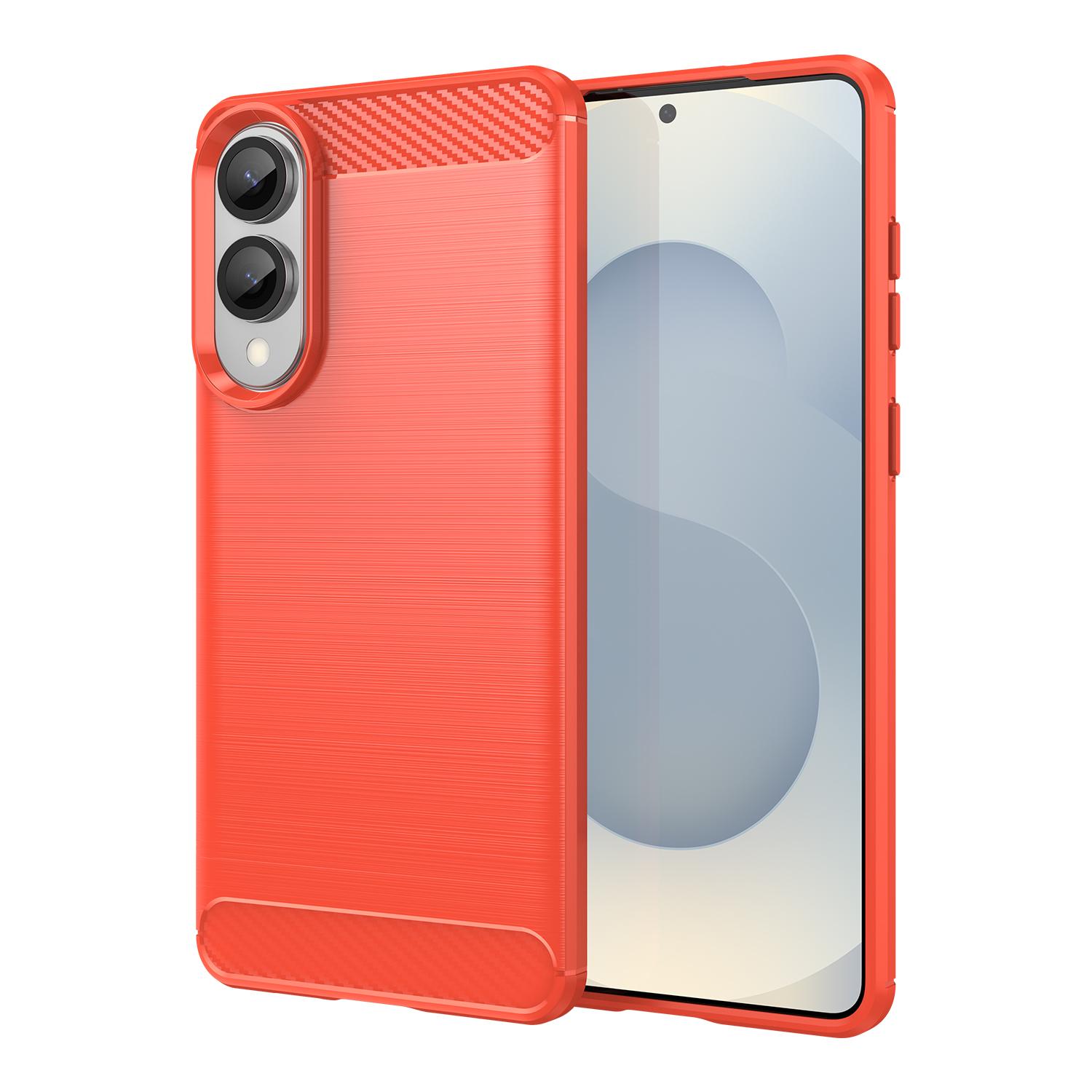 

Samsung Galaxy S25 Edge Case,Flexible TPU Fiber Protective Cover for Samsung Galaxy S25 Edge червоний