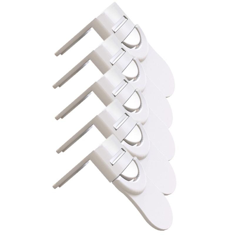Baby Safety Drawer Lock Anti-Pinching Hand Cabinet Drawer Locks Plastic White Safety Buckle for Children Kids Protection Fuse Holders1