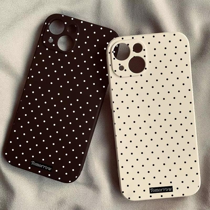 Small Polka Dot Phone Case For iPhone 17 Air 16 E 15 14 13 12 11 Pro Max Plus Mini SE 2020 2022 Shockproof Cover Fundas