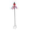 Pumpkin Windmill Iron PLA Spooky Rotating Pumpkin Sculpture Garden Wind Spinner Festive Accent for Pathway Lawn Porch