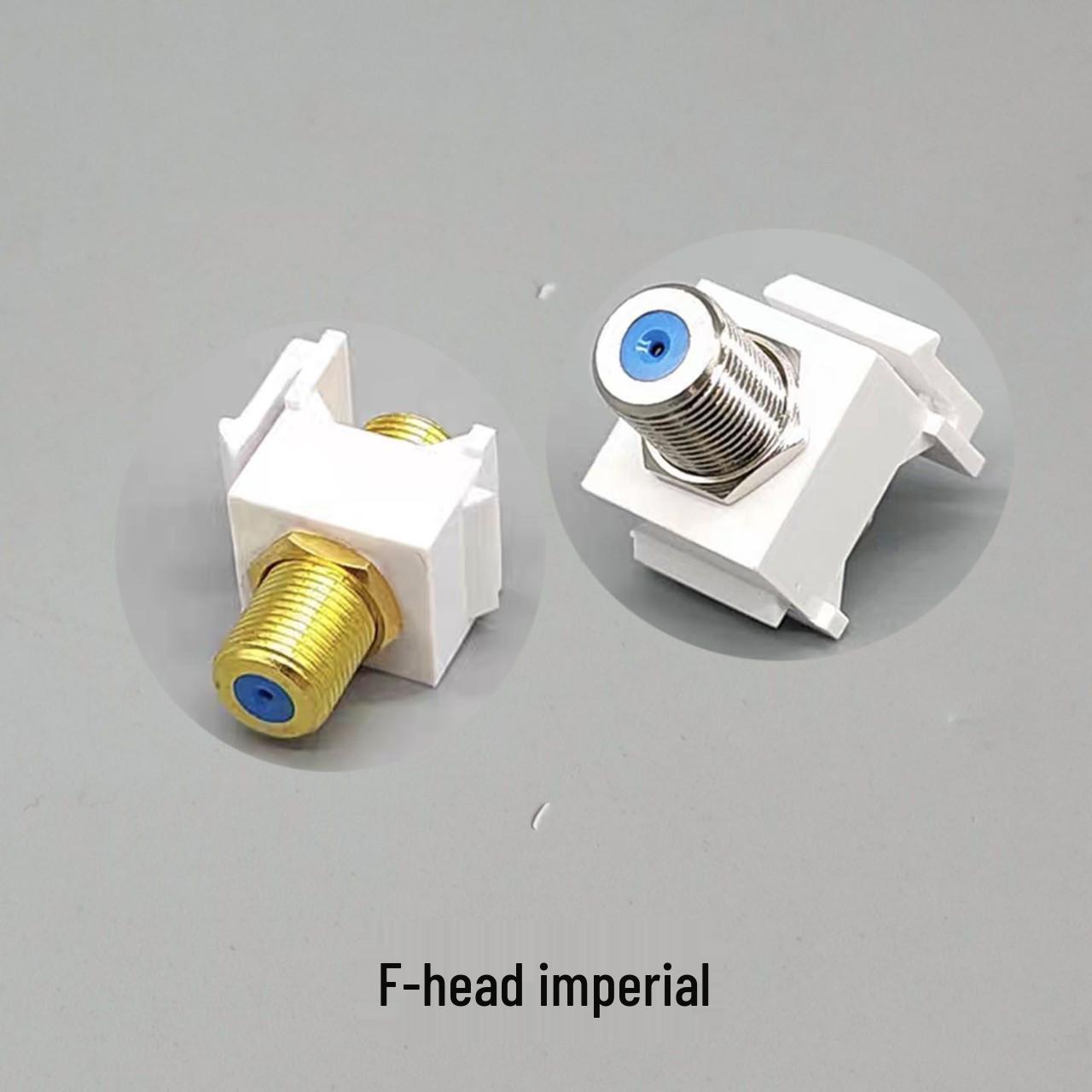 

US Standard Gold-Plated British F-Type RG6 Coaxial Connector Panel Dual Pass