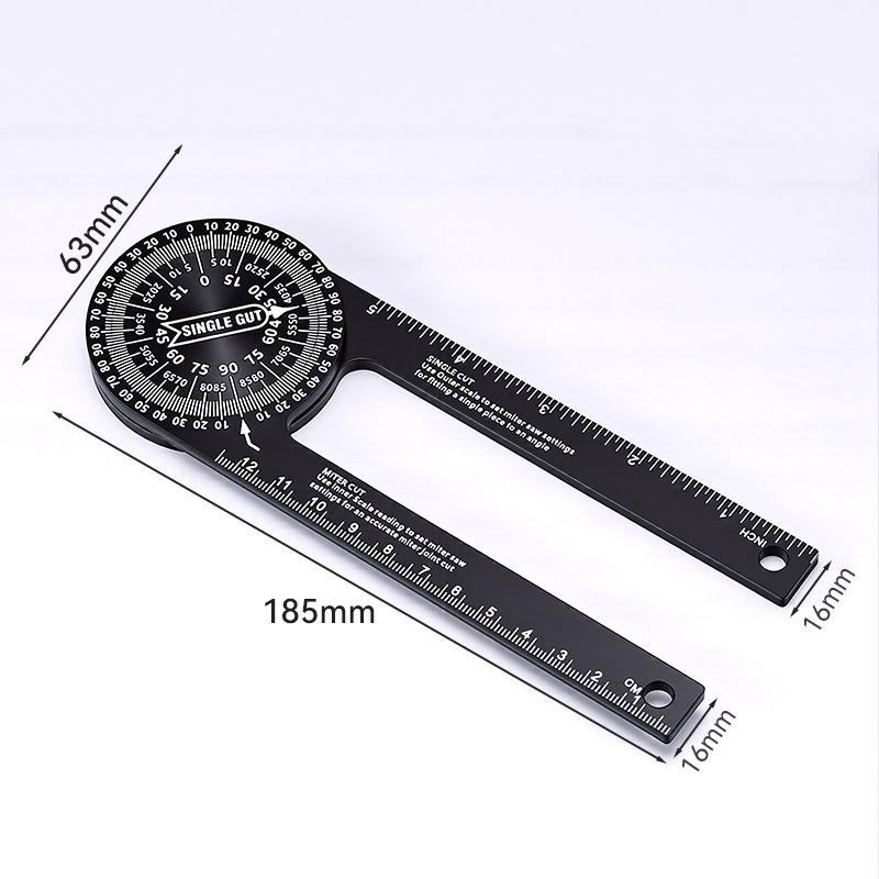 Miter Saw Protractor,Aluminum Protractor Angle Finder High Precision Inside & Outside Miter Angle Finder for Carpenters,Plumbers