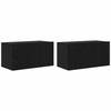 4 Piece TV Cabinet Set Black Oak Effect 60 x 30 x 30 cm
