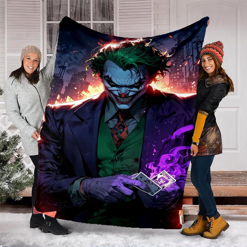 Joker Theme Printed Blanket - Perfect for Couch, Bed, Travel & Outdoor Use | Machine Washable, Cozy & Durable.