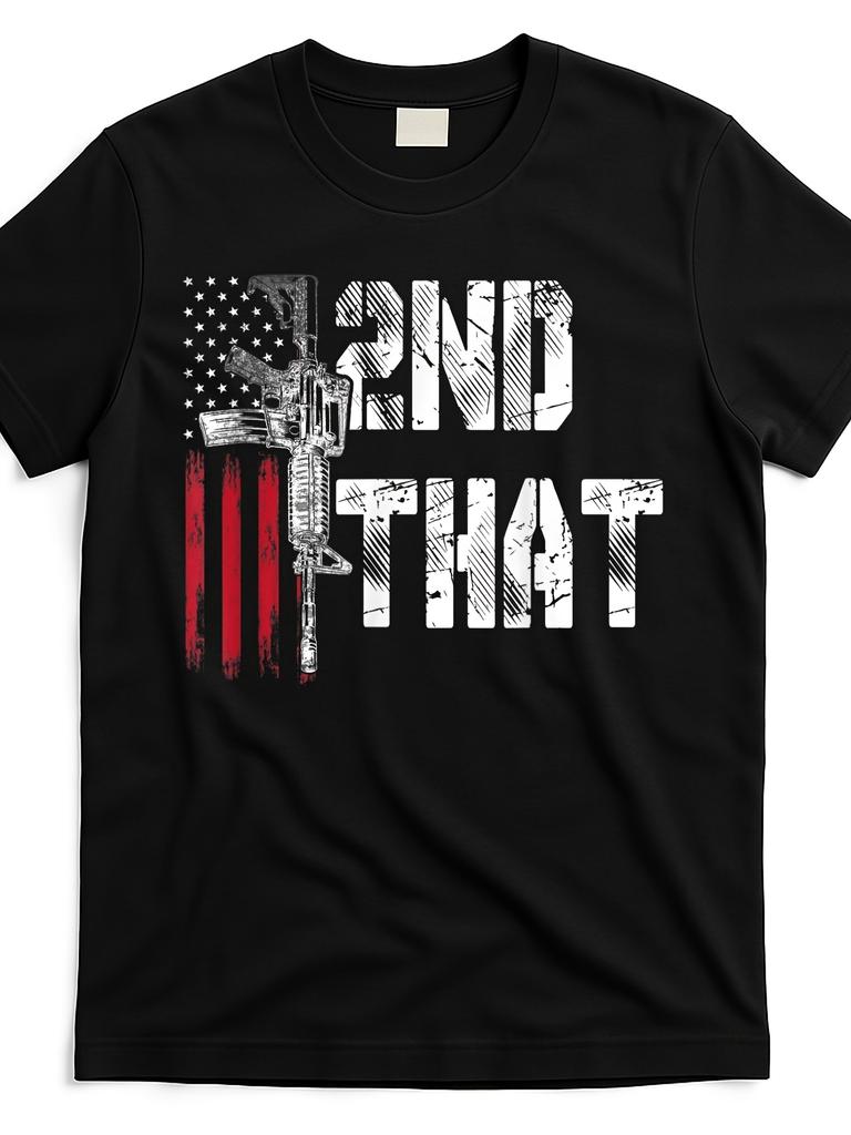 Retro Classic Patriotic 2nd Amendment AR15American Flag Design100cotton Oneck Short Sleeve Printed Mens Tshirt