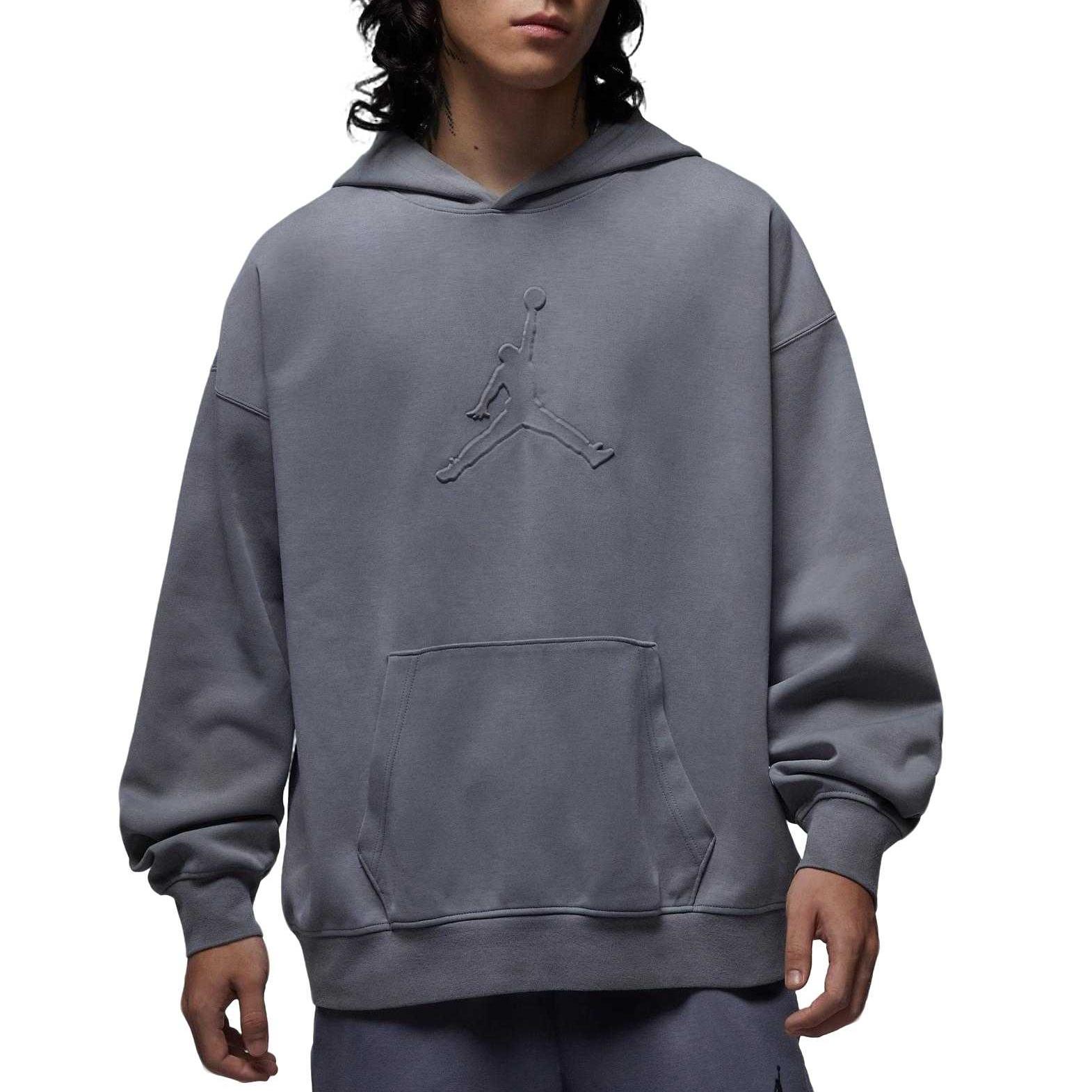 Air Jordan Tatum Hoop Fleece Dri-Fit Pullover Hoodie Smoke Grey Men s IH0615-084 L