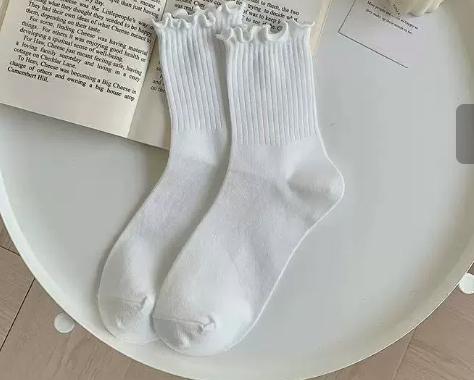 Women s 5 Pairs Floral Mid-Calf Socks Cute Slouchy Socks one size белый