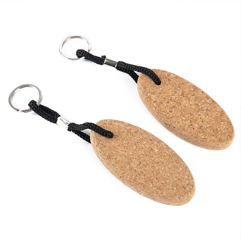 1Pc Cork Ball Keychain Floating Buoy Holder For Water Sports Beach Rowing Boats