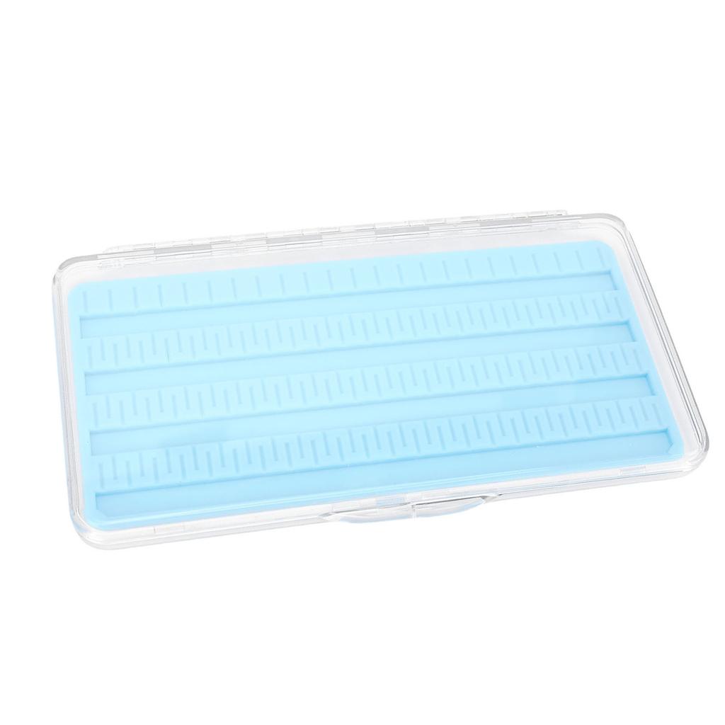 Fliegenfischerbox Magnetverschluss Easy Grip Klarsichtdeckel Einschichtige Fliegenbox mit Silikonpad L