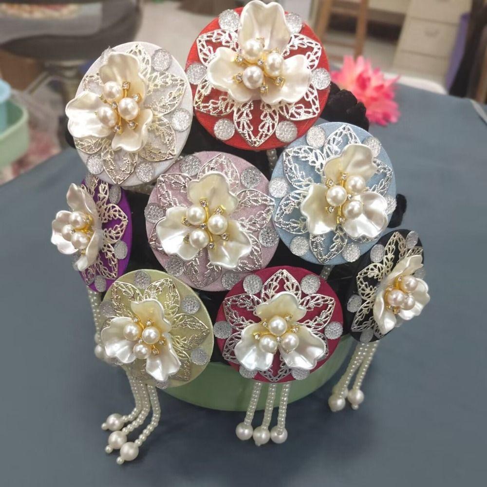 Tassel Hanbok Hairband Pearl Stage Dance Hair Hoop Fashion Korean Headband  Wedding