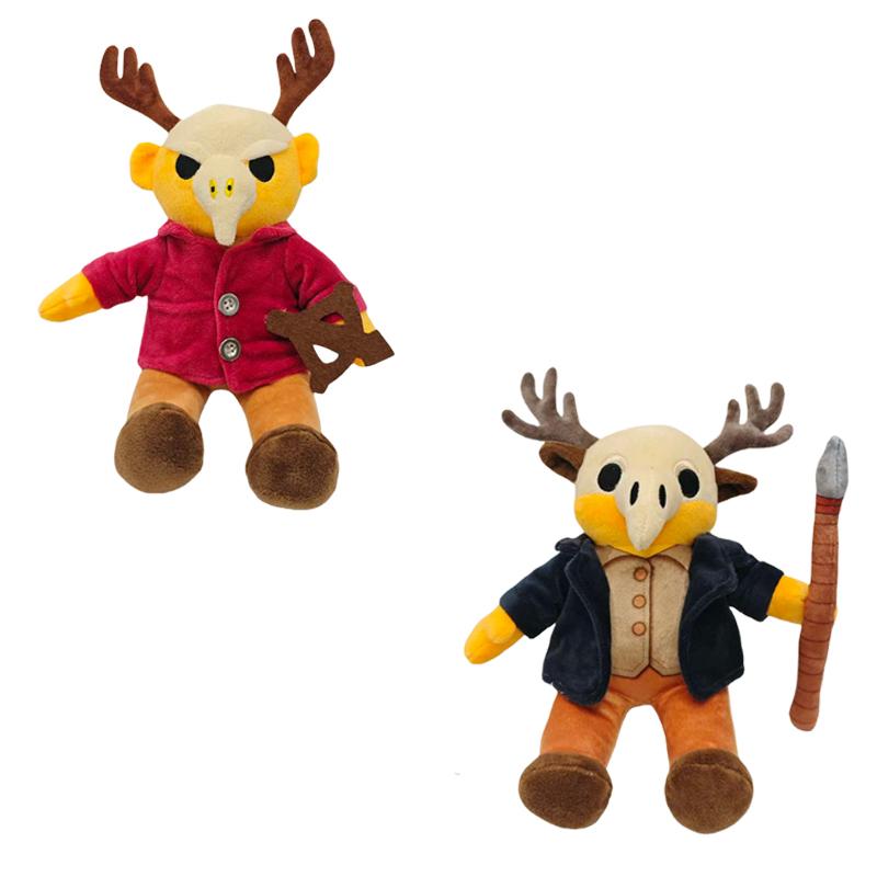 Non-Toxic New 99 Nights In The Forest Purple Bat Plush Cute Pink Baby Deer Stuffed Doll Funny Blue Owl Red Goat Plush Toy For Kid Gifts