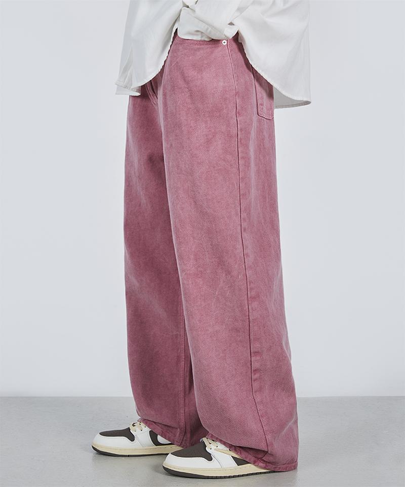 GLW Easy Wide Pig Dye Pants Indie Pink