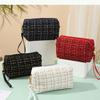Fashion Striped Makeup Storage Bag Portable Travel Organizer Cosmetic Toiletry Pouch Cute Make Up Handbag Clutch Bags