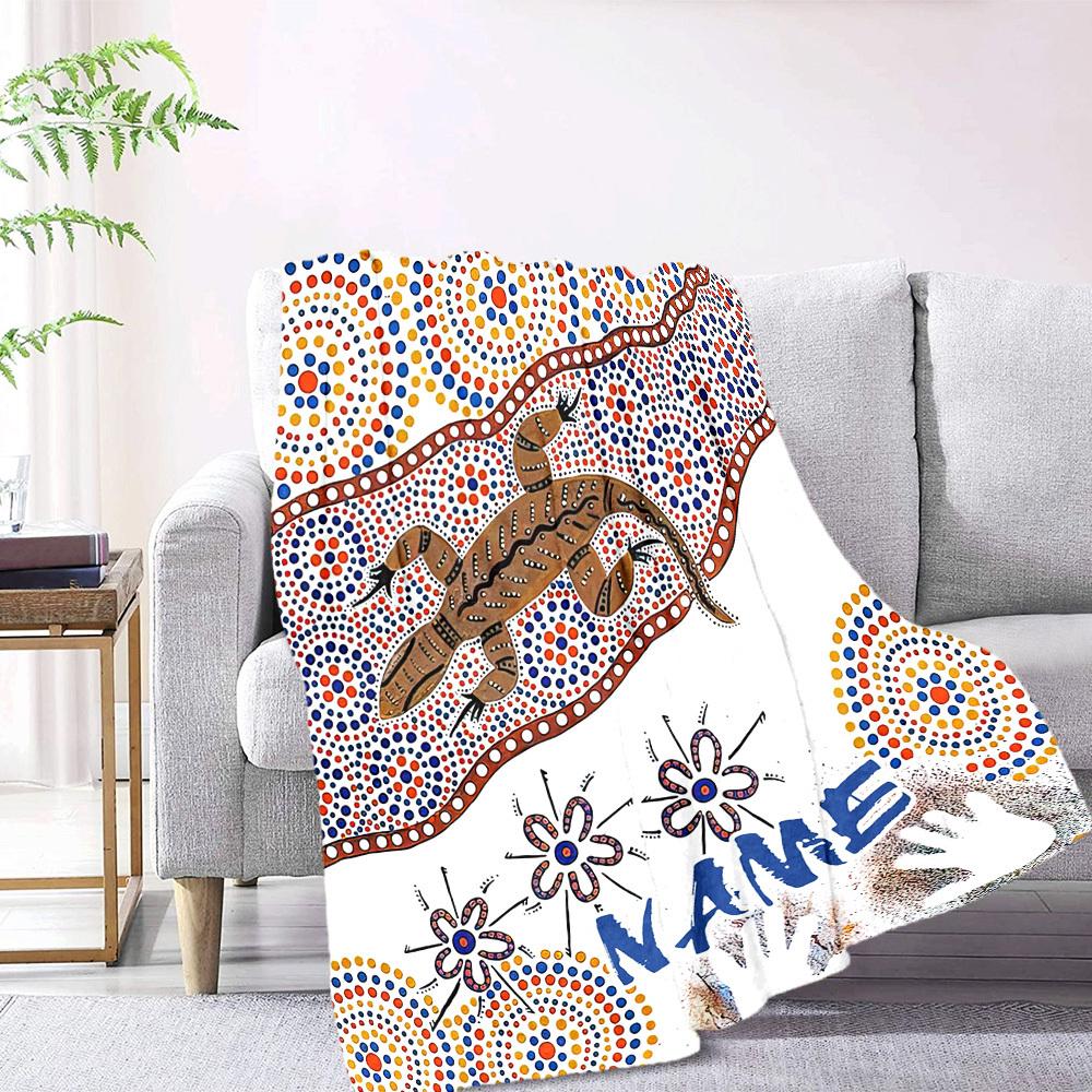 Spring Flowers Home Customize Your Name Blankets Comfortable Soft Lightweight Allseason Multipurpose Blanket For Picnics Sofas Offices Beds Living
