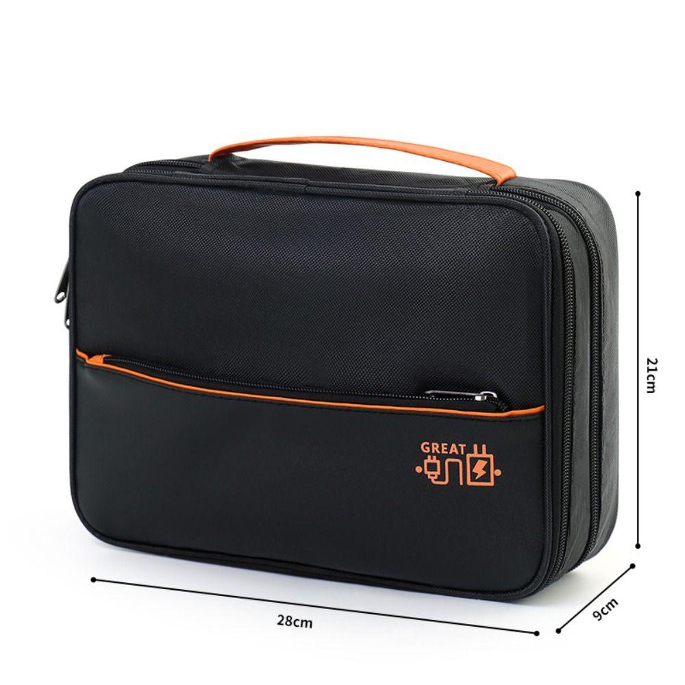 Portable Data Cable Storage Bag Waterproof Electronic Organizer Box Digital Storage Pouch