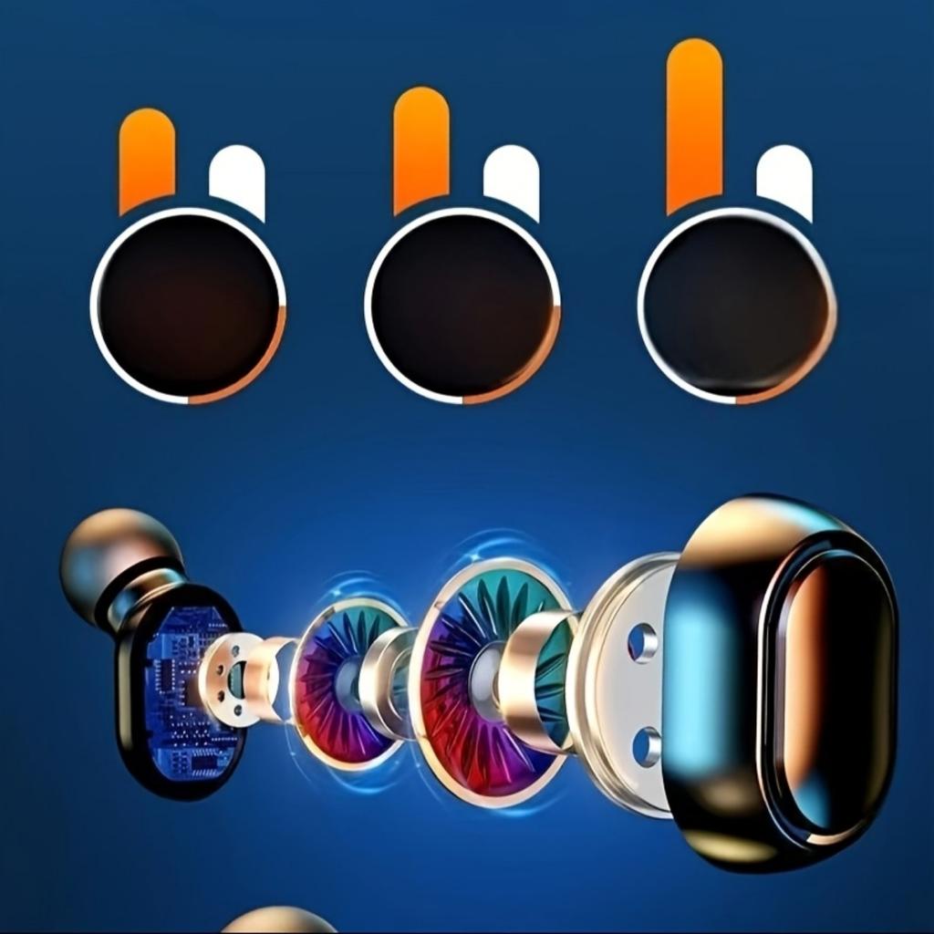 אוזניות אלחוטיות חדשות עם איכות צליל גבוהה, עיצוב נוח בתוך האוזן + מסך מגע LED, מתאימות לטלפונים ניידים, ספורט סוחף