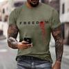 Men's Printed Short Sleeve T-Shirt Men's Loose Casual Short Sleeve Top