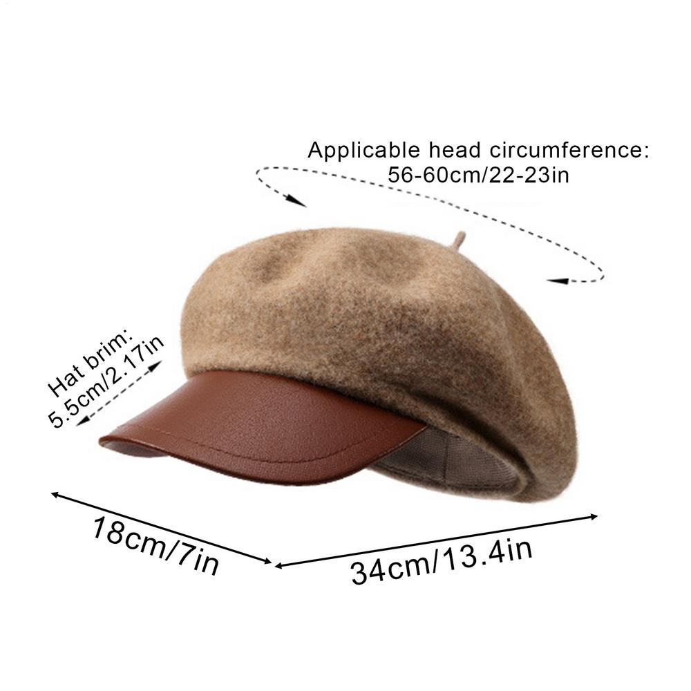 Шерстяной Берет Классический Французский Стиль Зимняя Шапка, Теплая Мягкая Свободная Шапка-Бини Для Женщин Осень Зима Мода, Рождественский Праздничный Подарок