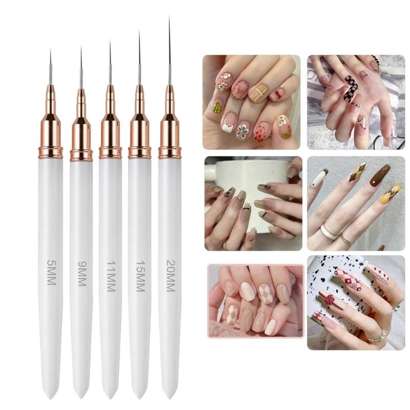 Nails Art Brush Nails Art Liner Brush Practical Nails Brush Nail Dotting Drawing Tool Nail Painting Pen for Salons