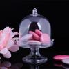 Clear Plastic Dessert Cup Cake Tray Candy Box Cake Plate with Lid Set of 12pcs