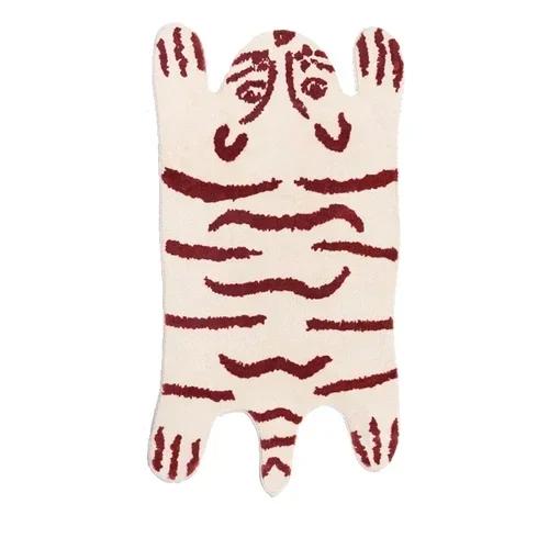 Cartoon Leopard Carpet For Cooling And Warmth, Home Decoration, Bedroom Plush Floor Mat, Living Room Rest Area Floor Mat