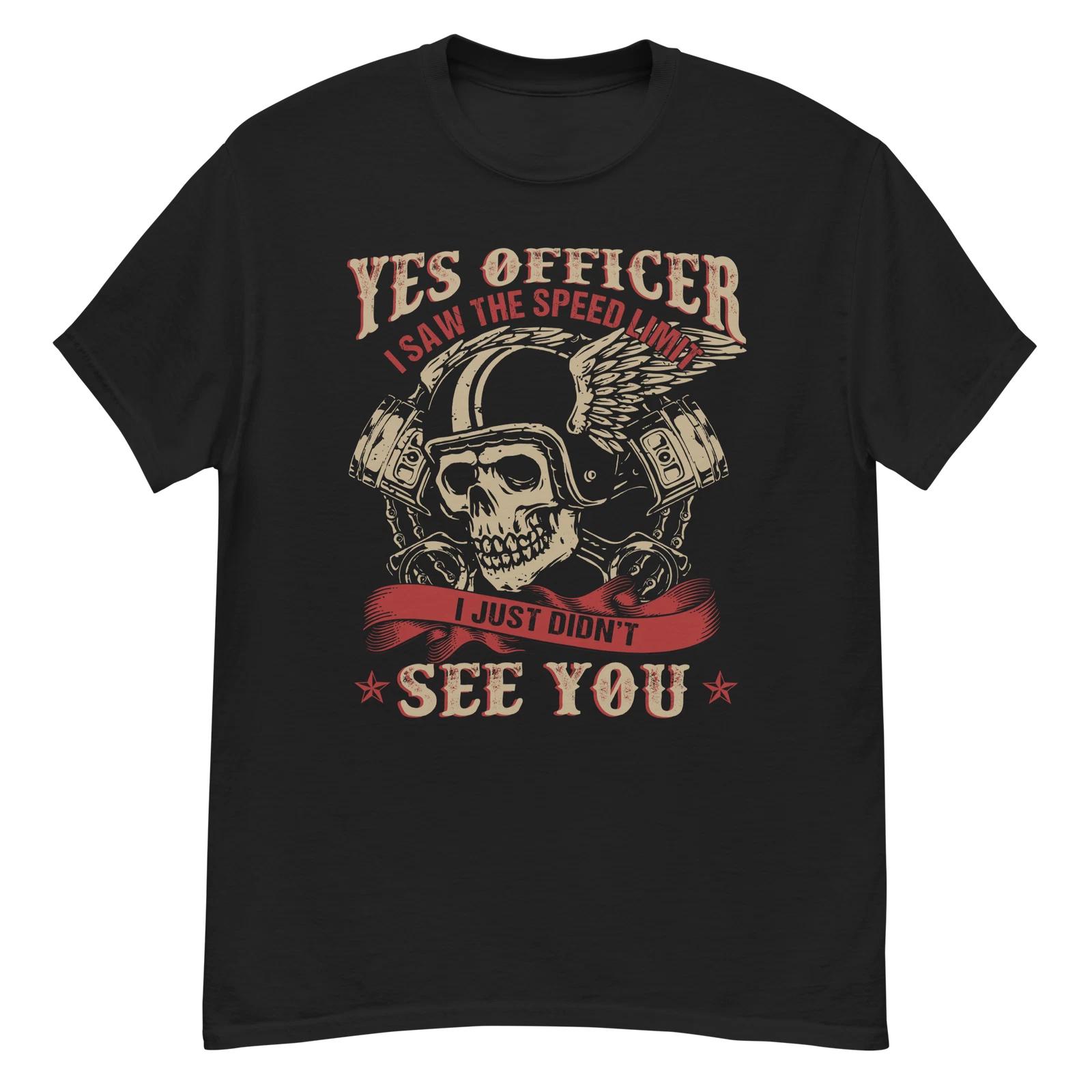 Gothic Speeding Men s t- shirt Biker Law Driving Biker Skull Rock Metal Trucker S