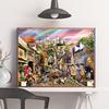5D DIY Diamond Painting Street Cross Stitch Diamond Painting Landscape Town Full Drill Mosaic Rhinestone Crafts