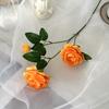 Nep Zijde Pioenroos Kunstbloem voor Vaas 25" Nep Pioenroos Takken met 2 Bloemen En 1 Knop voor Doe-het-zelf Bruidsboeket Bruidsdouche Huis Tafel