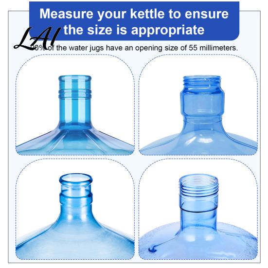 Replacement Dustproof Lid for 5 Gallon Jug Water Cap Silicone Reusable Non Spill Tight Fit Sealing Container Bottle Caps 55mm Dispenser