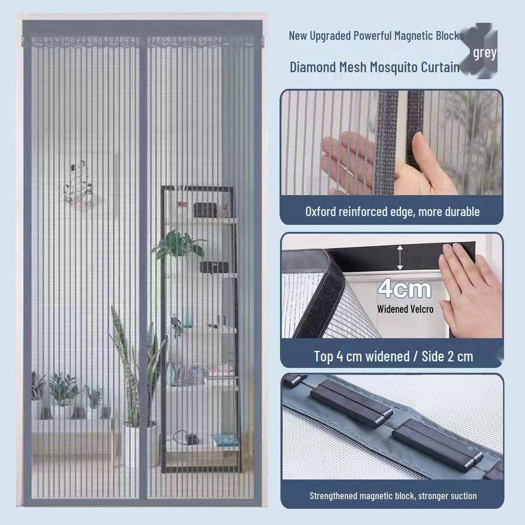 Magnetic Anti-Mosquito Velcro Door Curtain for Living Room Partition