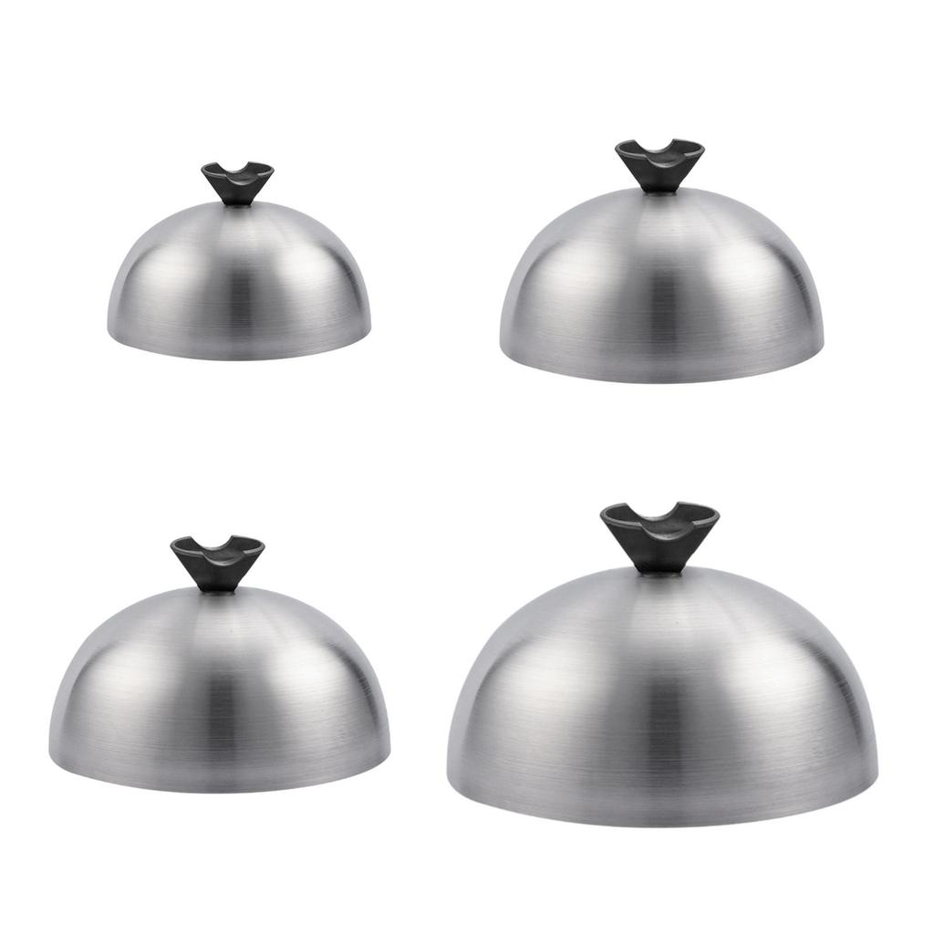 Versatile Stainless Steel Burger Cover Frying Pan Dome Basting Lid for Cooking Barbecue Teppanyaki Hamburger Griddle