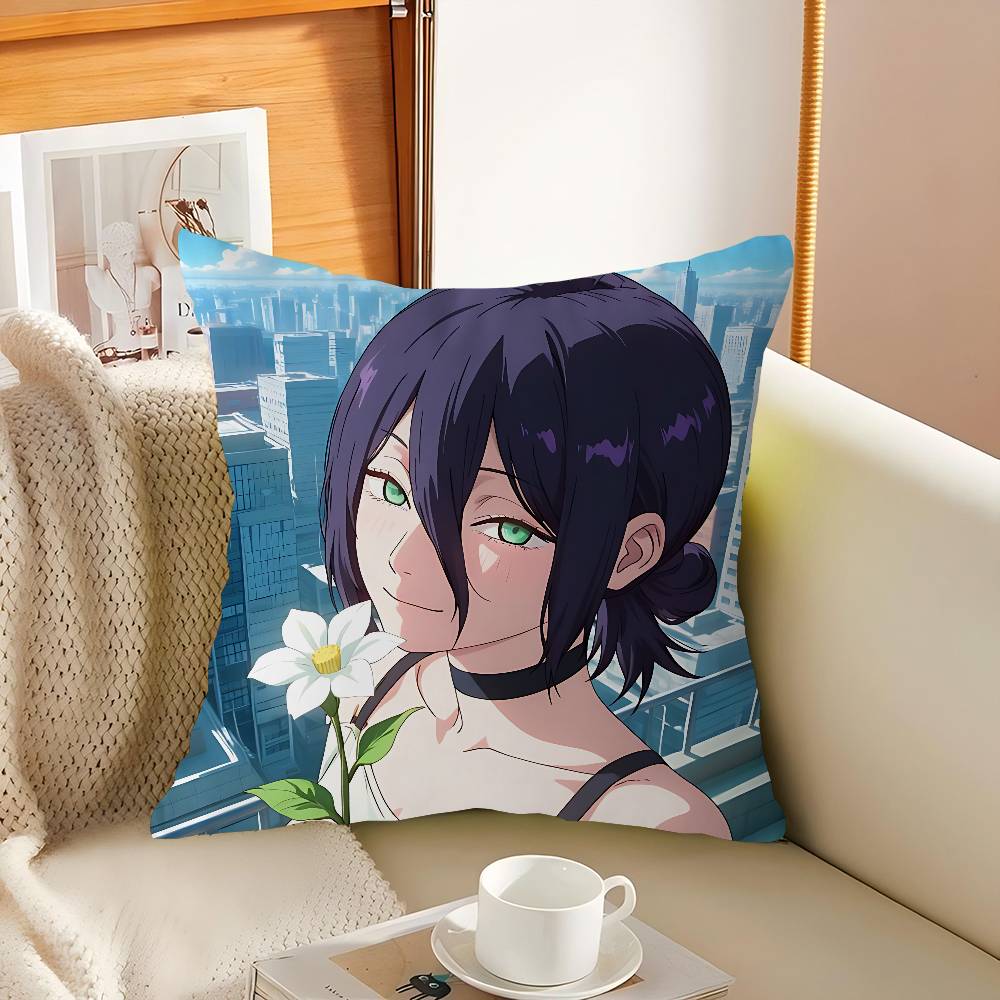

Reze Аниме Персонализированное Фото Текст Домашние Декоративные Подушки Бытовые Подарки 45x45см 16x16Inch