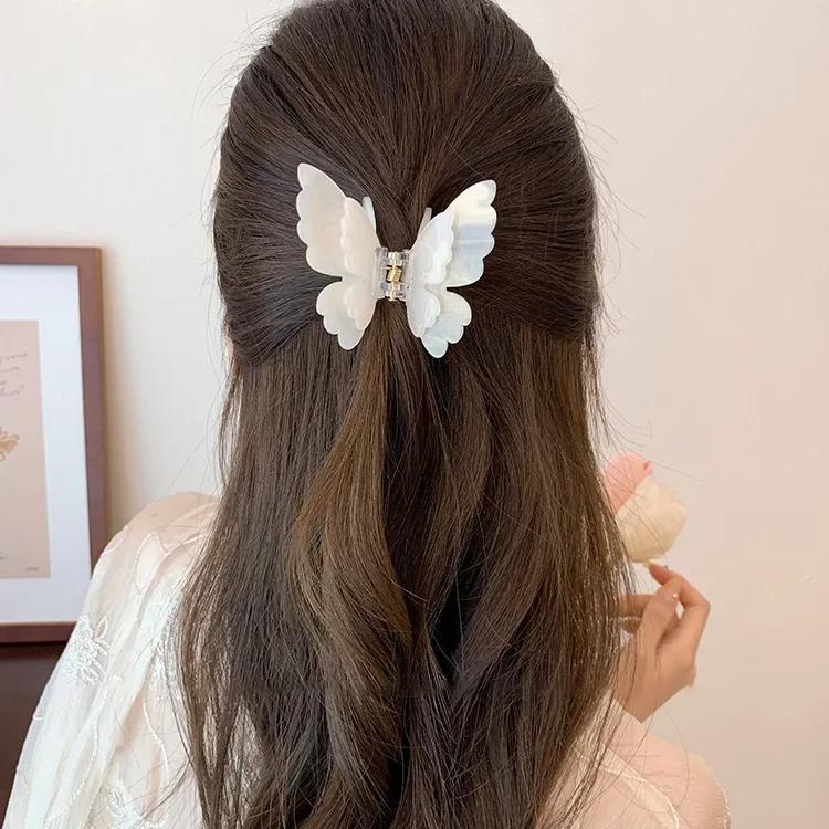 Acetat Harz Haarspangen Süße Fee Schmetterling Haarnadel Clip Farbverlauf Styling Haarspangen für Frauen Mädchen Haarschmuck