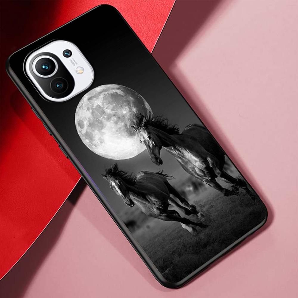 Running Horse Case for Xiaomi Mi 11 Lite 5G 12 Pro Note 10 10T 9 SE 9T 10S 8 A2 Lite CC9 Redmi Note 11 9S K40 TPU Phone Cover