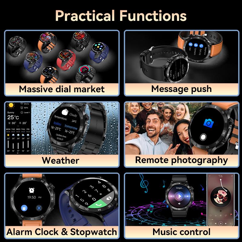 Chytré hodinky SACOSDING, krevní tlak, krevní kyslík, kyslík, EKG+PPG, zdraví, chytré hodinky 1,43" HD AMOLED Bluetooth volání SOS hodinky chytré