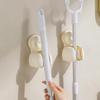No-Drill Suction Cup Wall Rack: Multi-Functional Mop, Broom & Cloth Holder