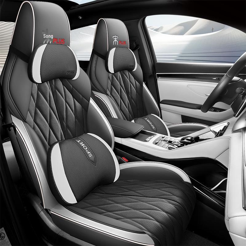 Four Seasons Leather Car Seat Cushion for 2020 BYD Song PLUS - Five-Seat Cover